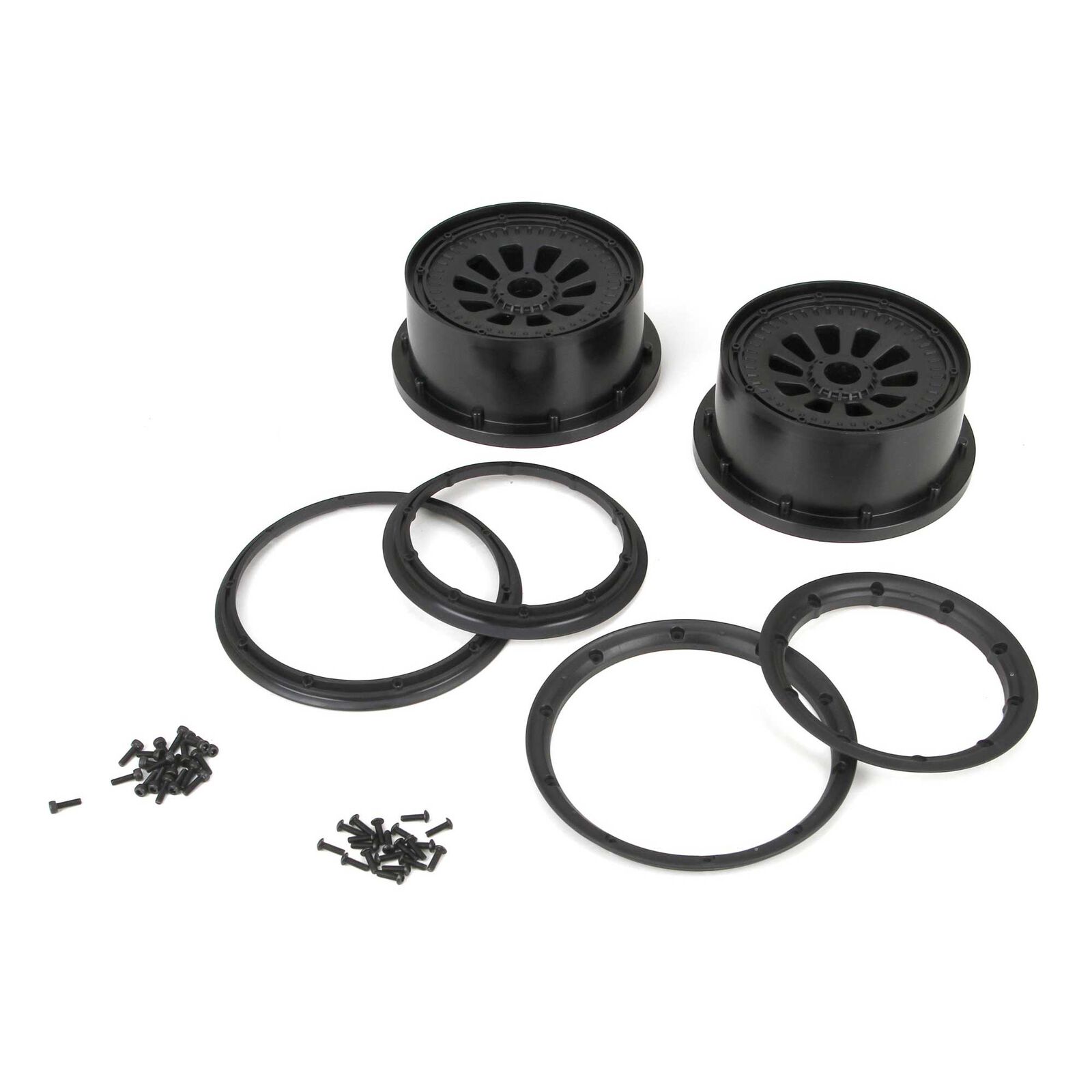1/5 Wheel and Beadlock Set 4.75, 24mm Hex, Black (2): 5IVE-T