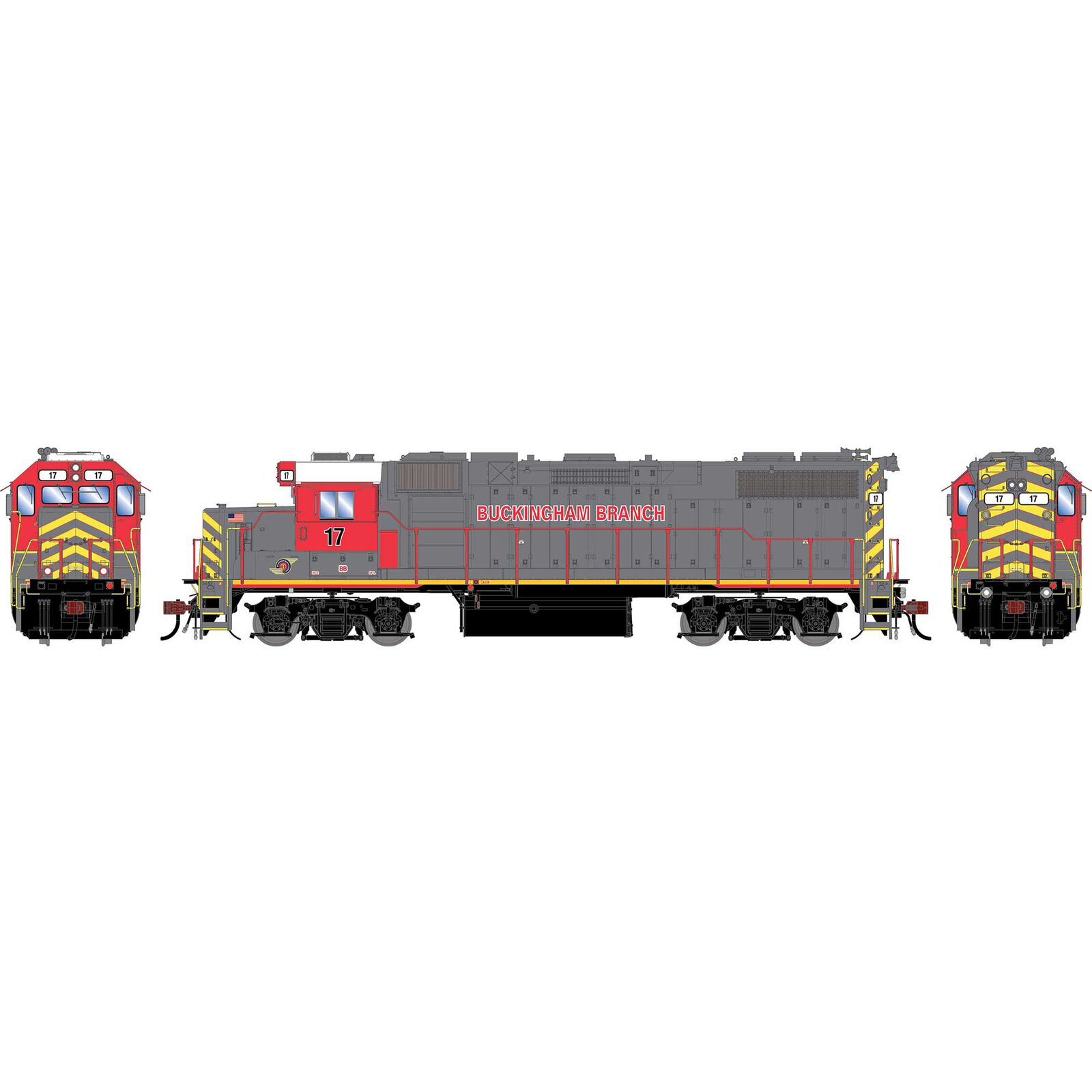 HO GEN GP38-2 Locomotive, BB #17