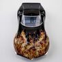HO 1968 Chevy Corvette L88 Mega G+ Slot Car, Black & Flame