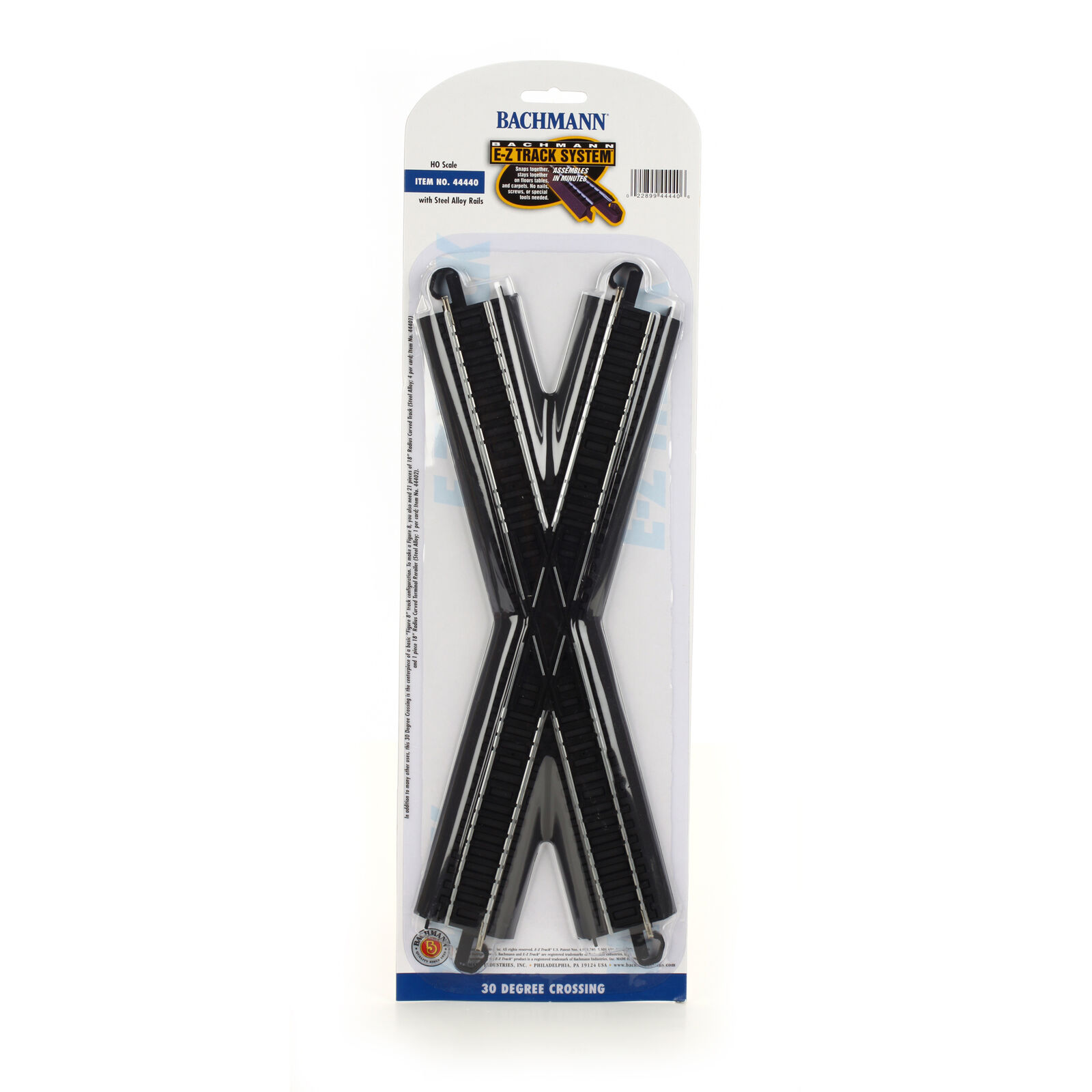 HO Steel EZ 30-Degree Crossing