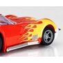 HO 1970 Chevy Corvette Mega G+ Slot Car, Red & Yellow Wildfire