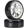 Metal Plated 10-Spoke Wheels with Mounted Super Drift Tech Tires, 24mm (2)