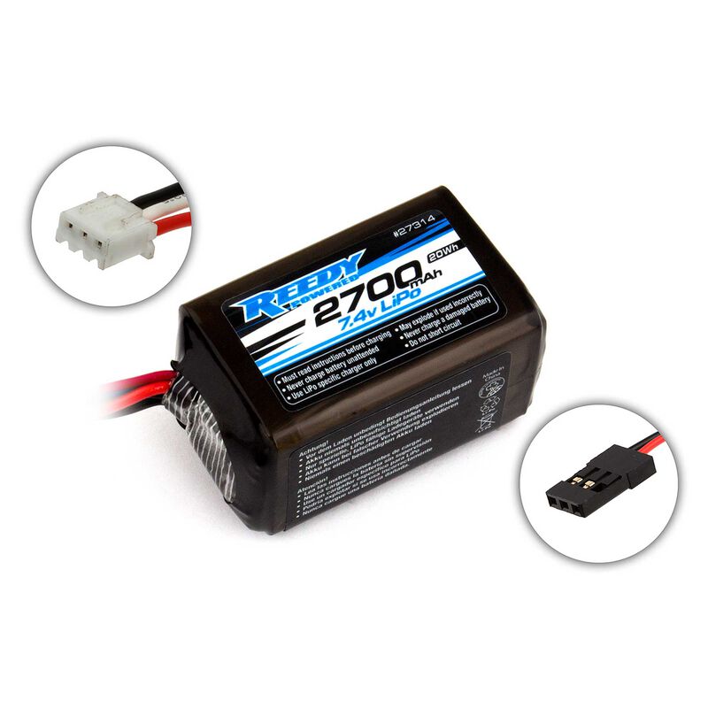 7.4V 2700mAH 2S Reedy LiPo Hump Receiver Battery: Universal Receiver
