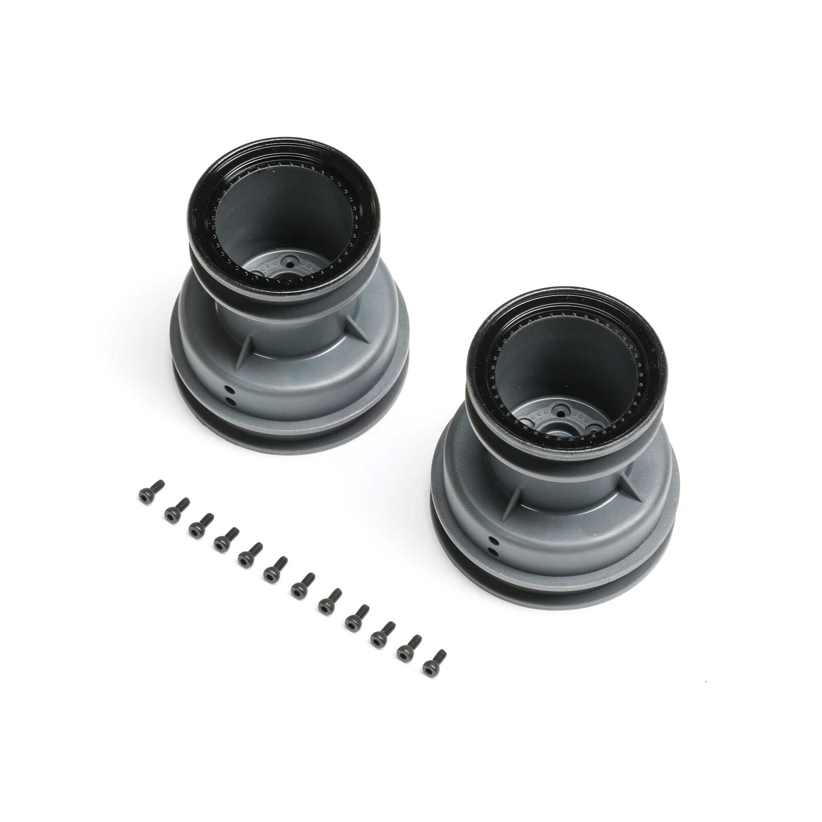 MT Wheel, Black Beadlock, Light Grey (2): Mini LMT