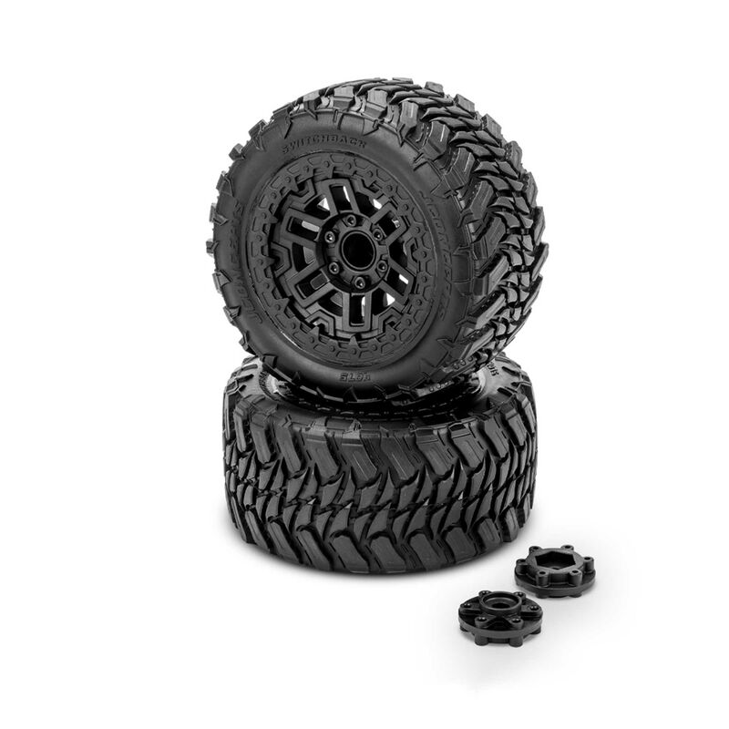 1/10 Switchback Pre-Mounted Stadium Truck Tires, Platinum Compound (2)