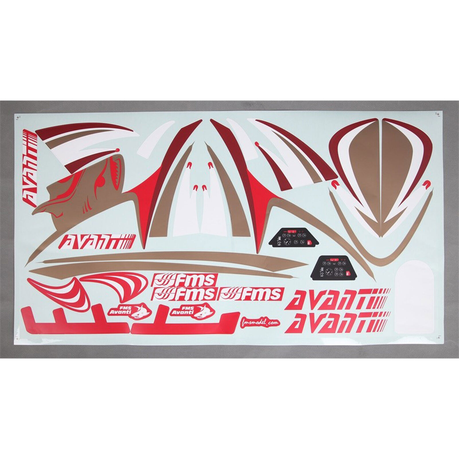 Decal Sheet: Red Avanti