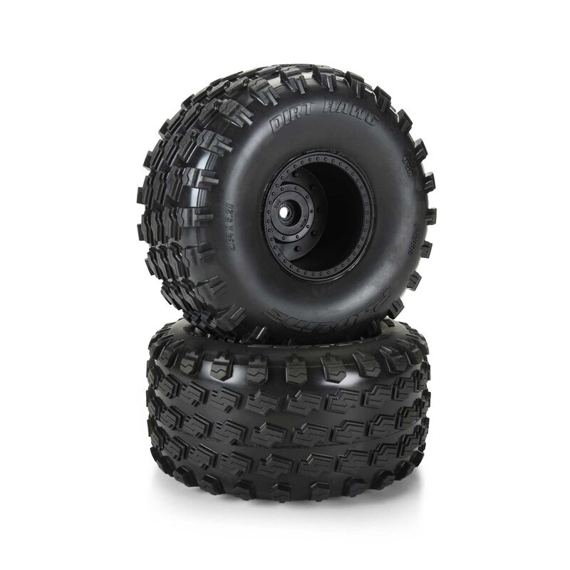 1/10 Dirt Hawg 2.0 F/R 2.6" MT Tires Mounted ARRMA Stock Wheel Black (2): ARRMA QUAKE & GORGON