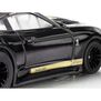 HO Ford Mustang GT500H Mega G+ Slot Car, Black & Gold