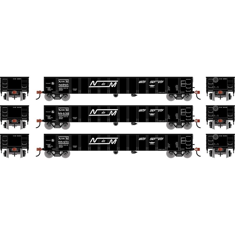 HO 52' Mill Gondola, NdeM #86765/88432/88451 (3)
