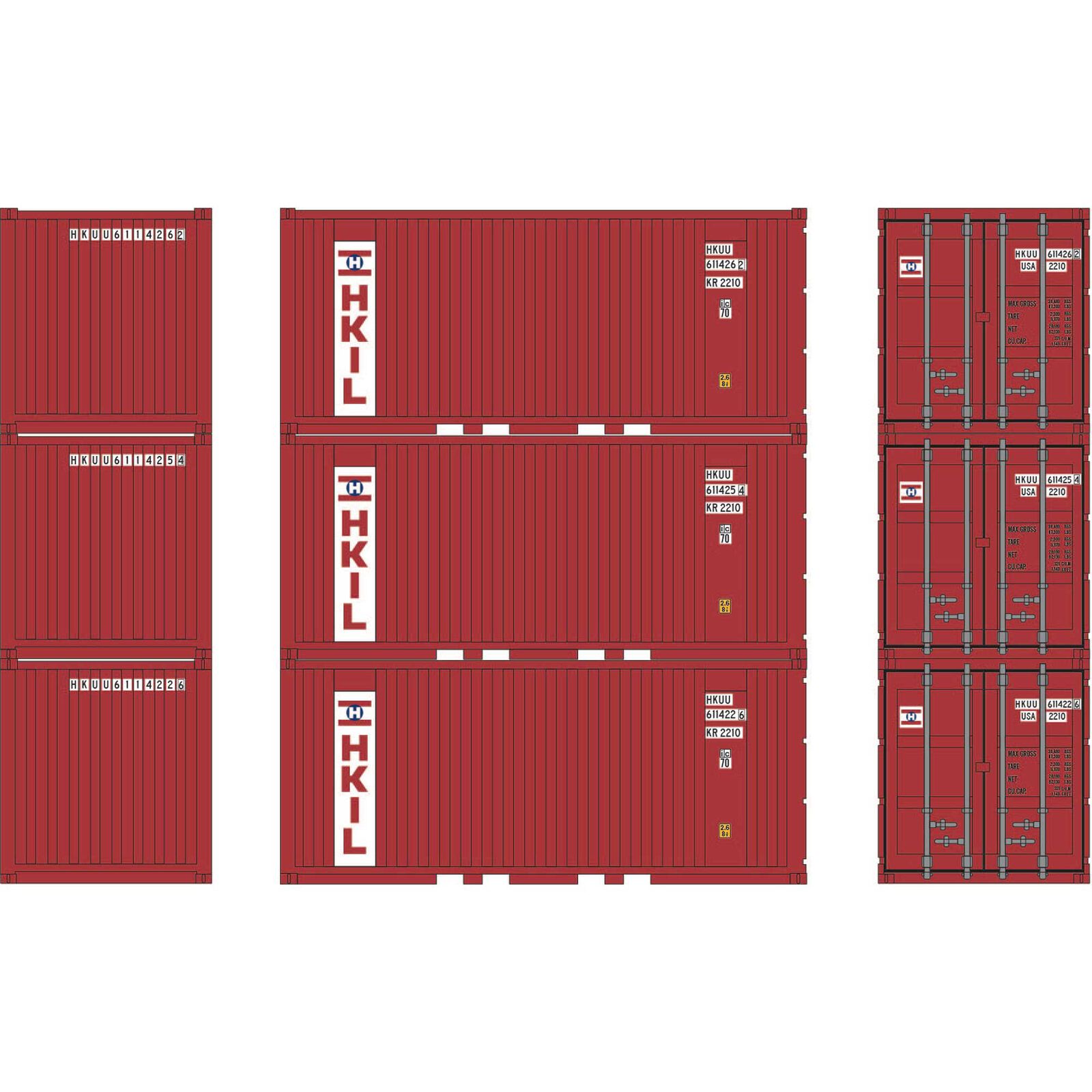 HO 20' Corrugated Container, HKUU (3)