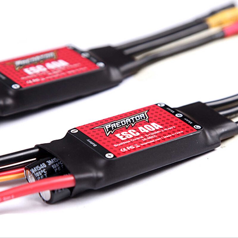 Predator 40A Brushless ESC: 2-4S, 200mm Lead, XT60