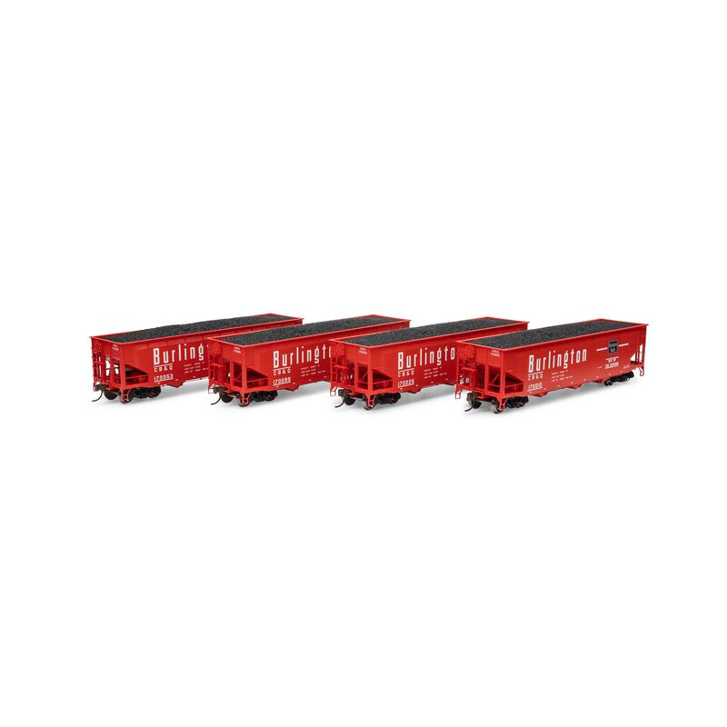 HO 40' Offset Coal Hopper with Load, CB&Q #1 (4)