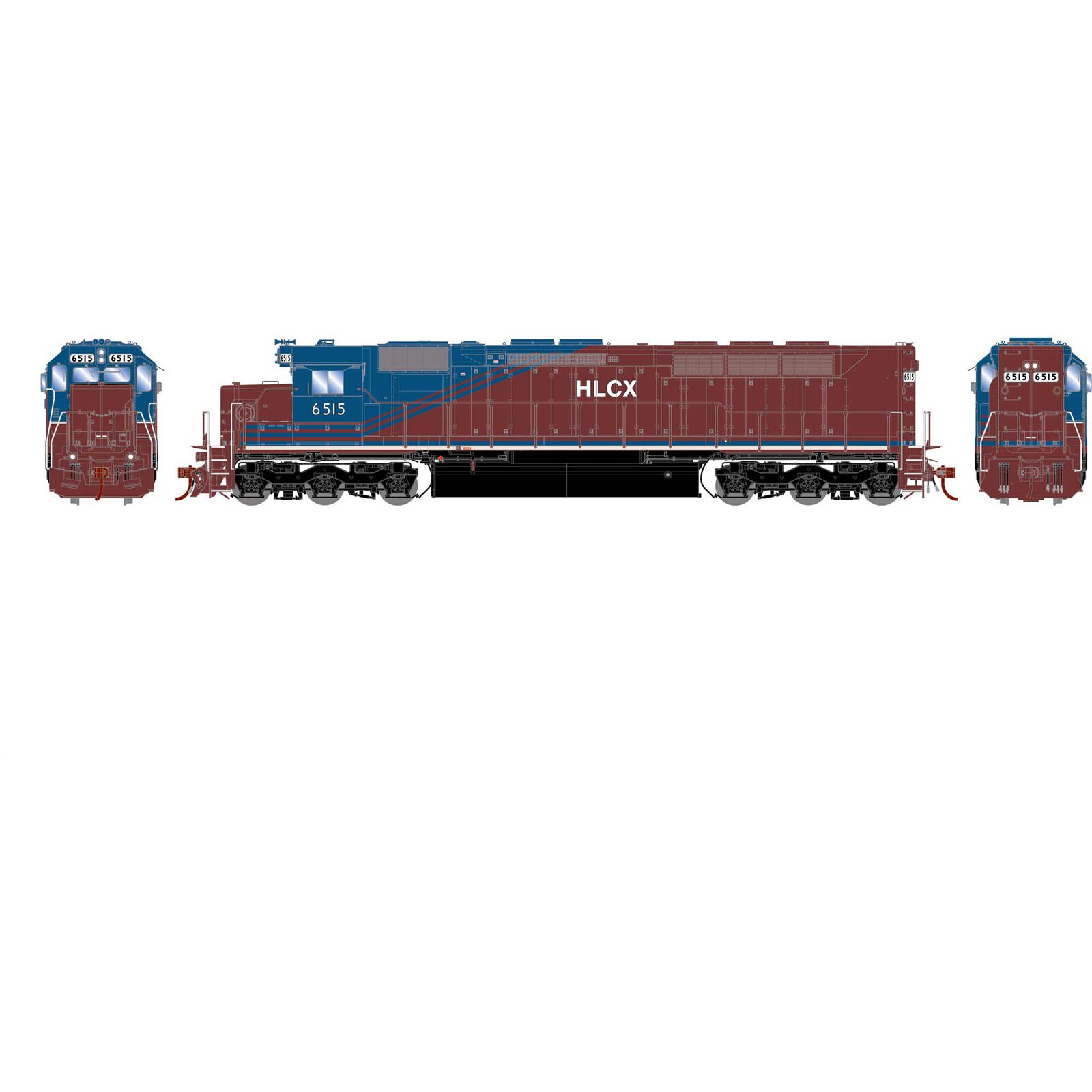 HO GEN SDP45 Locomotive w/DCC & SOUND, HLCX #6515