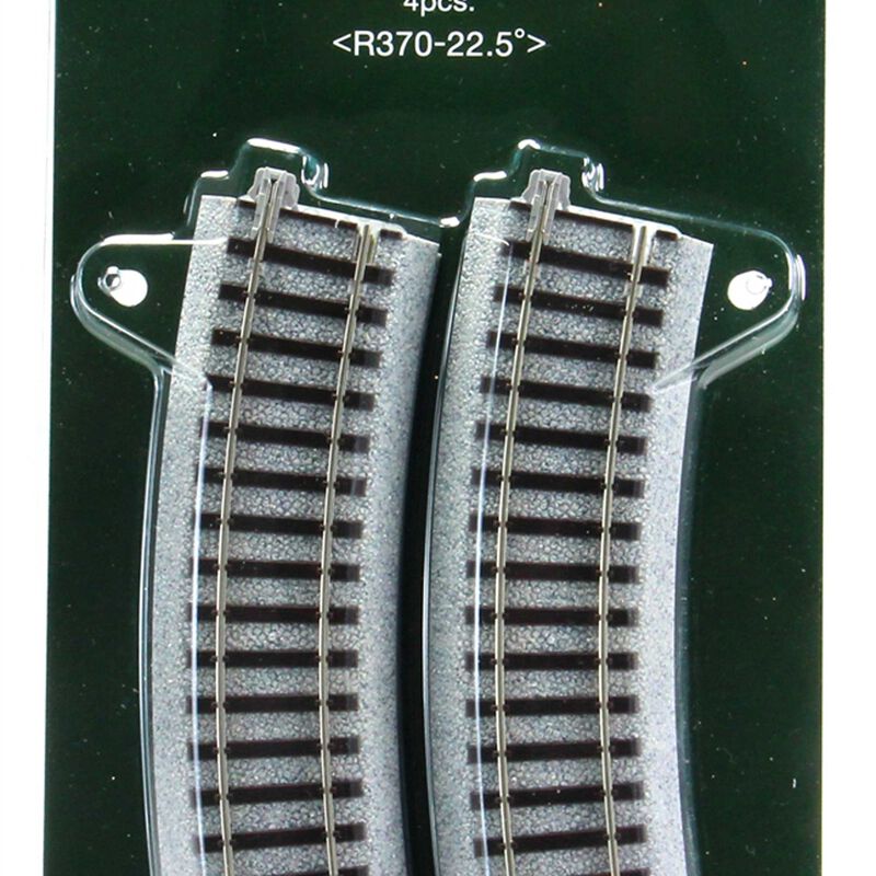 HO 370mm 14-9/16" Radius Curve 22.5 Degree (4)