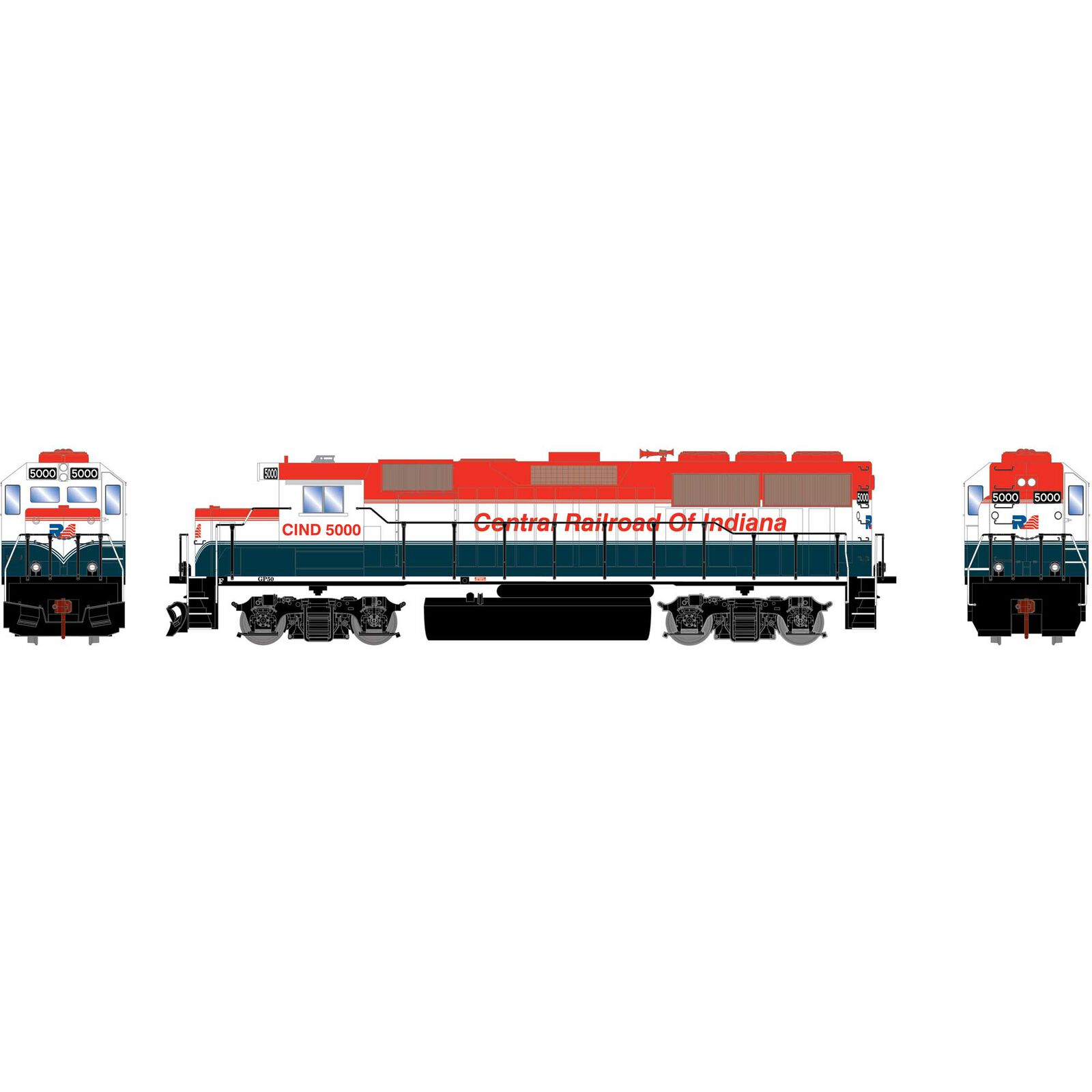 HO ATH GP50 Locomotive, CIND #5000