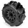1/8 Dumont F/R 3.8" MT Tires Mounted 17mm Black Raid (2)