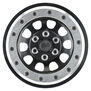 1/6 Steelies Stamped Steel 2.9" Dual Offset SCX6 Wheels Silver/Black