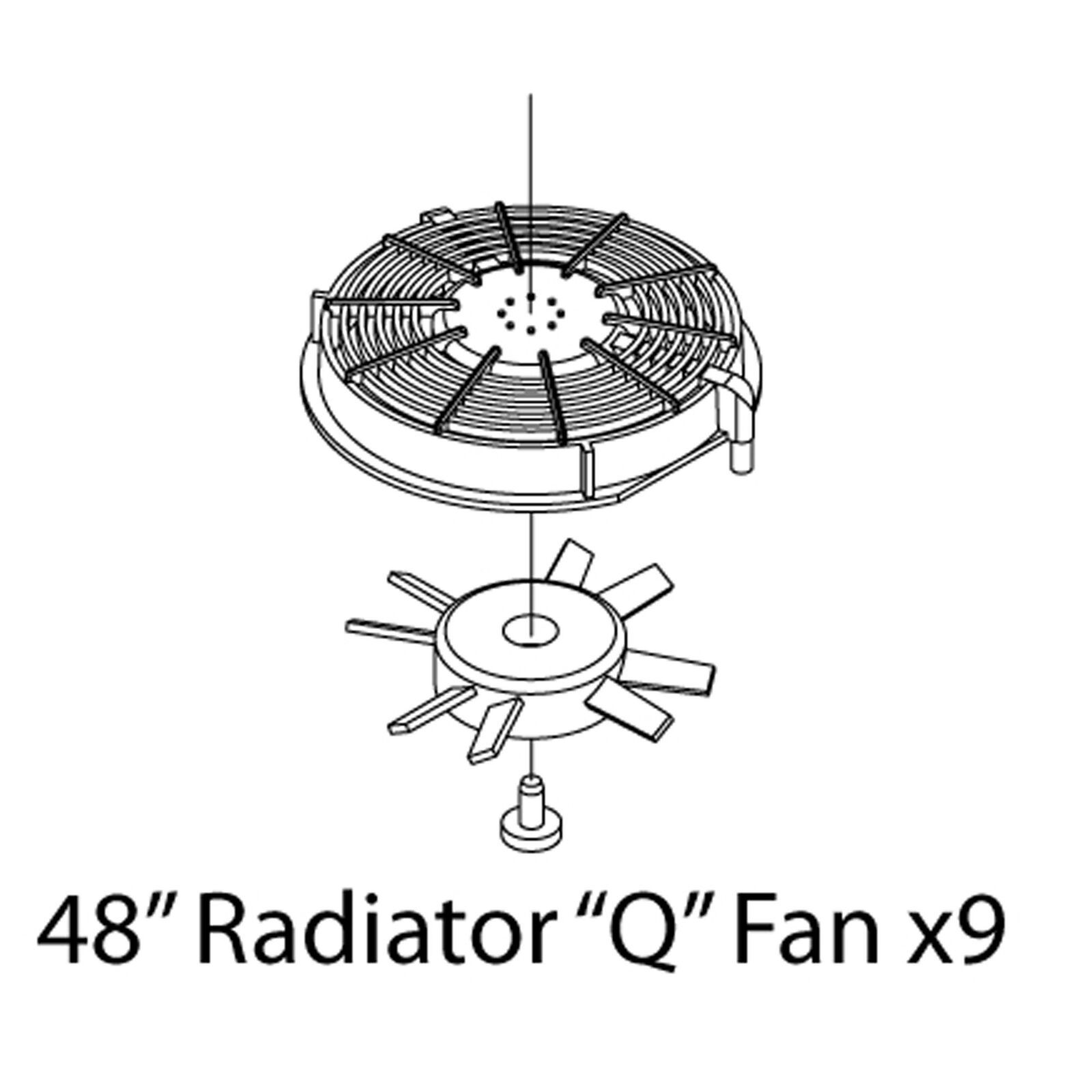 HO Fans Set, SD70/"Q" (3)