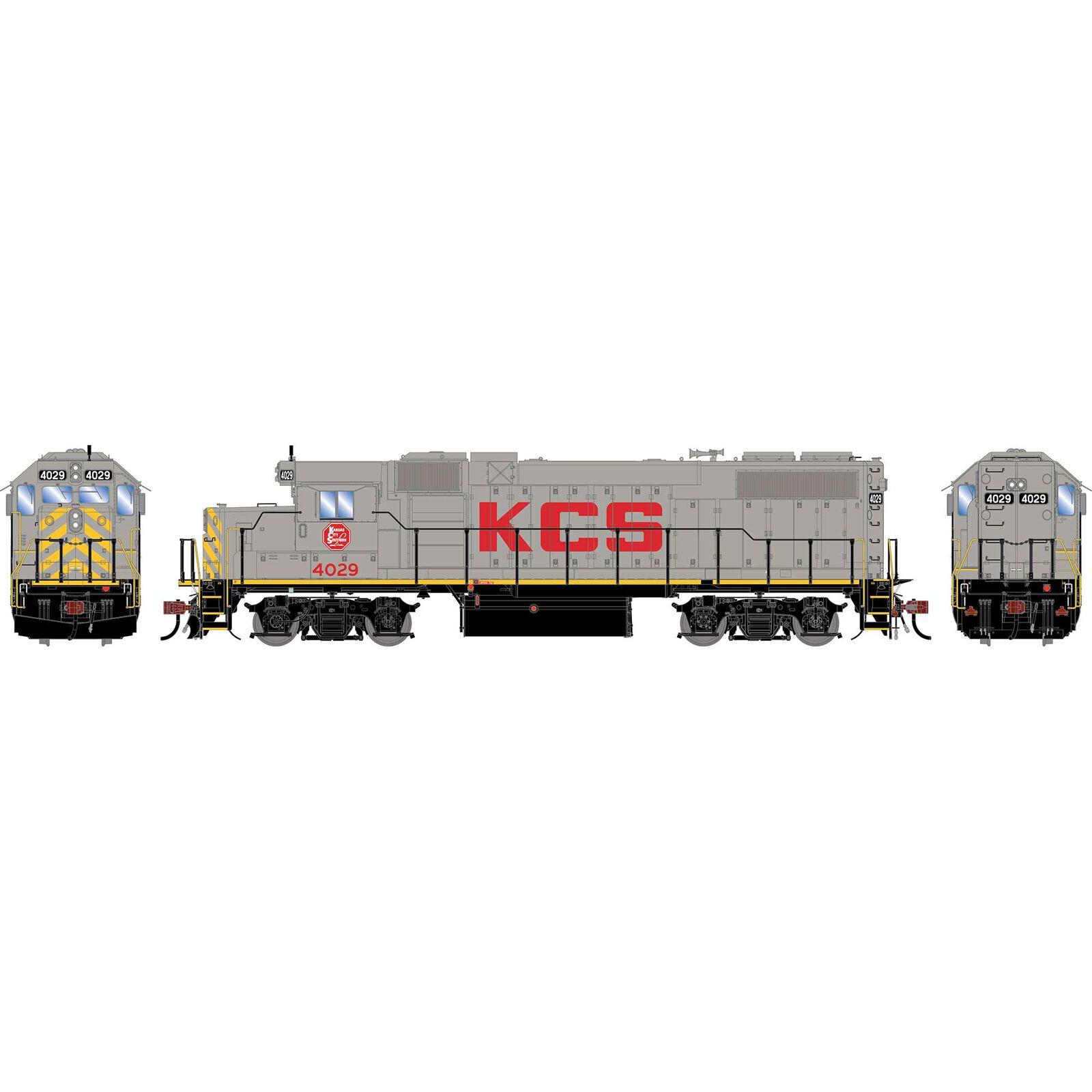 HO GEN GP38-2 Locomotive w/DCC & Sound, KCS 'Ex-TPW' #4029