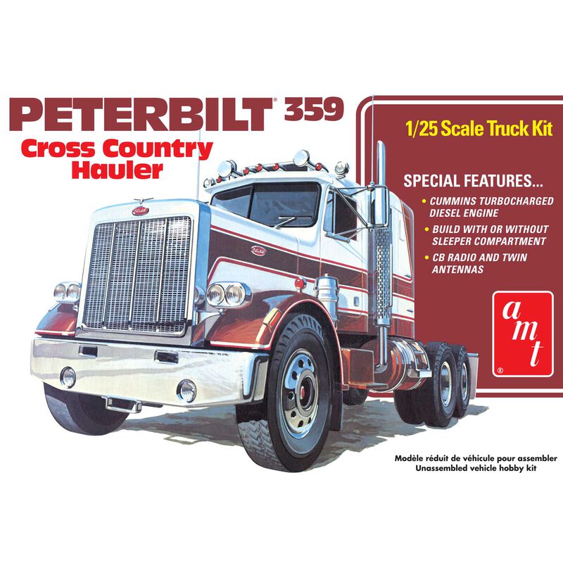 1/25 Peterbilt 359 Cross Country Hauler Model Kit