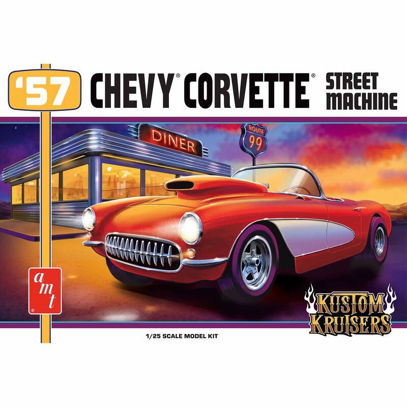 1/25 1957 Chevy Corvette Street Machine Model Kit