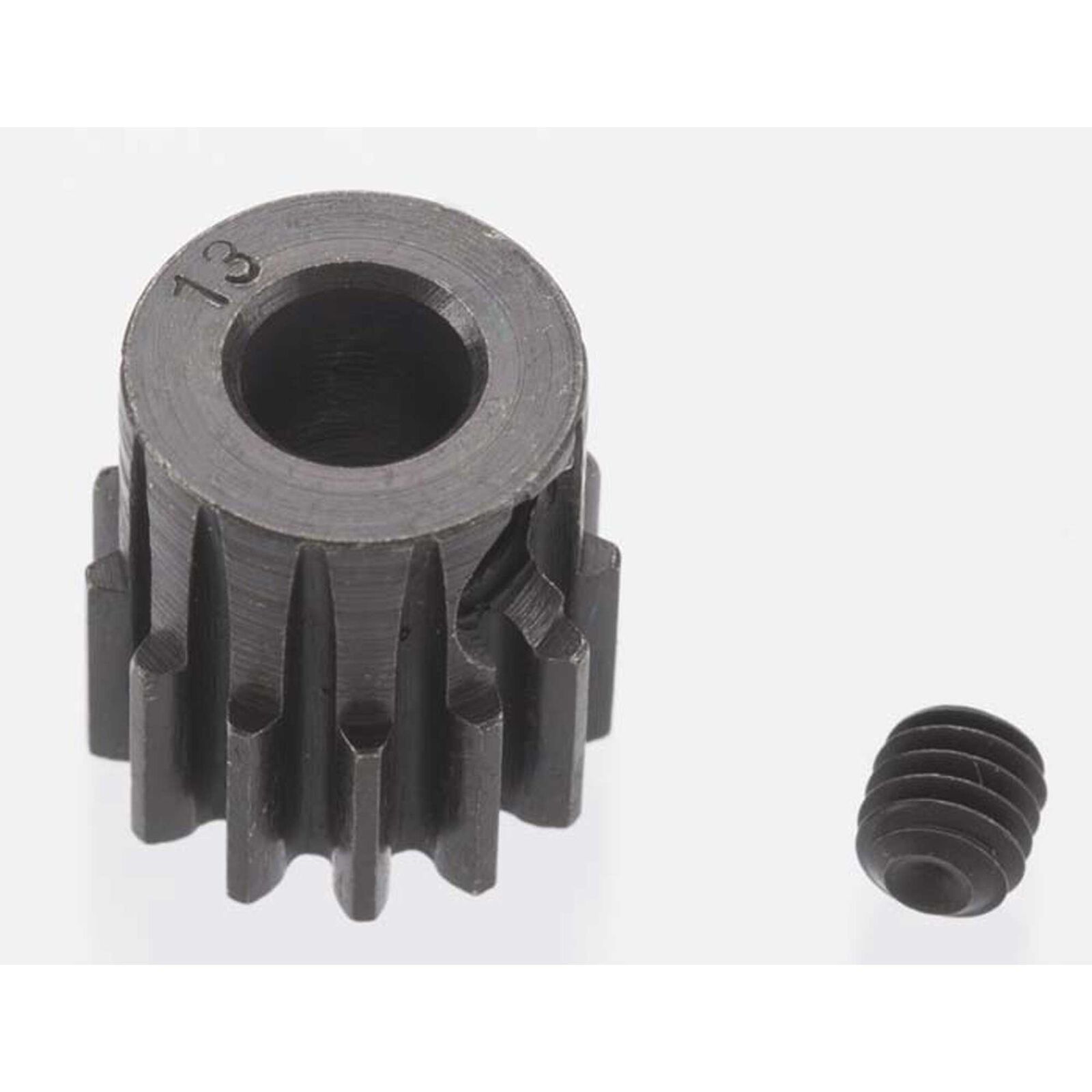 Extra Hard 13 Tooth Blackened Steel 32p Pinion, 5mm