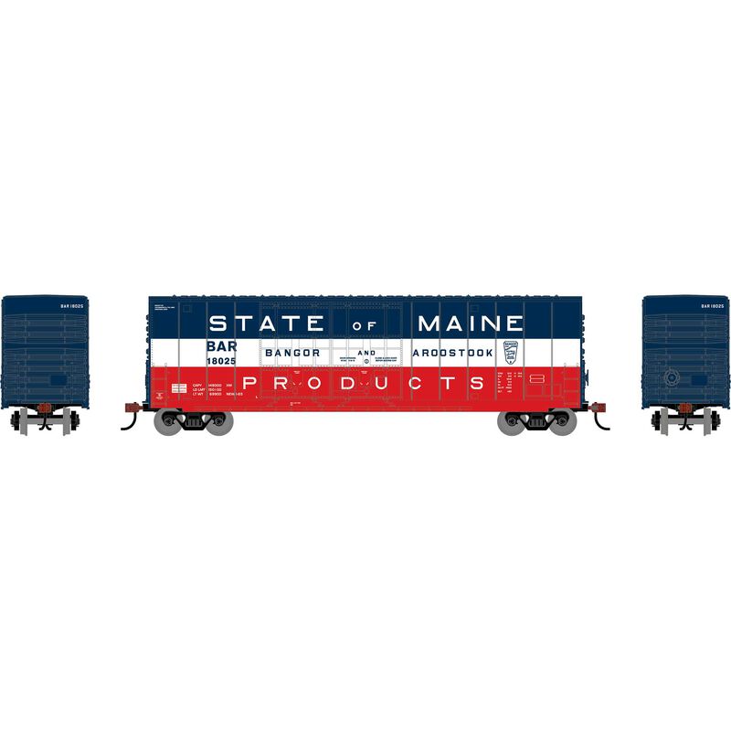 HO RND 50' High-Cube Smooth Side Box Car, BAR #18025