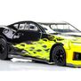 HO 2021 Chevy Camaro ZL1 Mega G+ Slot Car, Wildfire Black & Lime