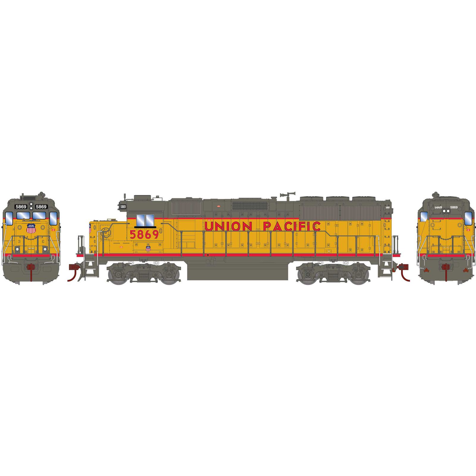 HO EMD GP60 Locomotive with Econami DCC & Sound, UP #5869