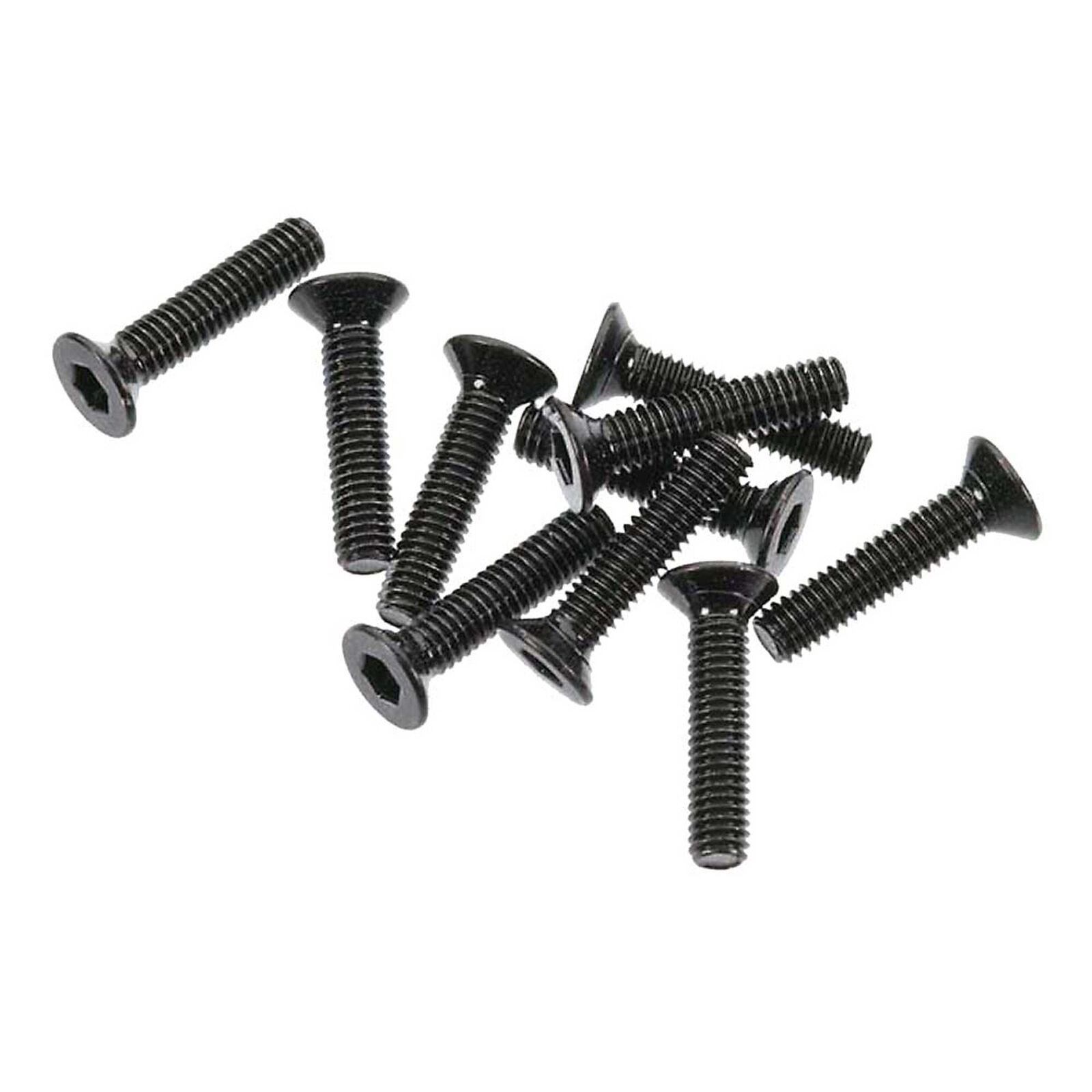 Flat Head Screw M2.6x12mm, Black (10)