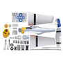 1/7 P-51 Mustang .46-.55 GP EP ARF 55.5"