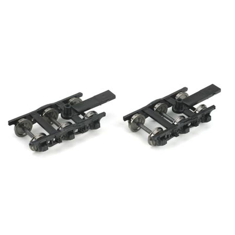 HO Truck, 6-Wheel Passenger/Black 36" Metal Whl(2)
