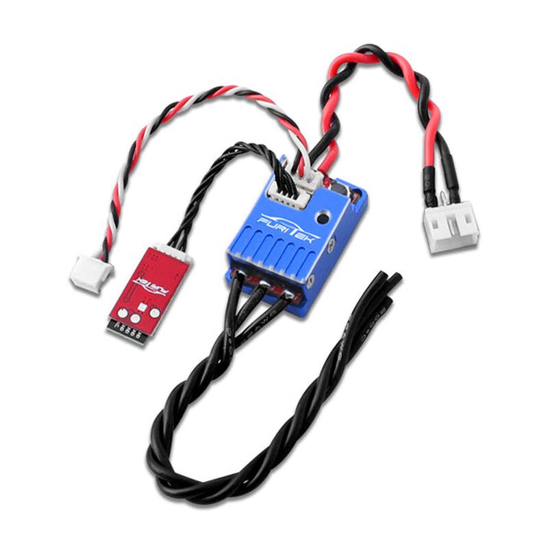 Momentum V2 20A/40A Brushless Sensorless ESC Combo with Bluetooth, Aluminum Blue Case: Drift/Race