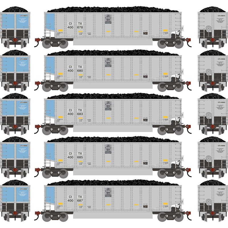 HO ATH Bethgon Coalporter w/Coal Load, Primed For Grime CITX #400678/400680/400683/400685/400687 (5)