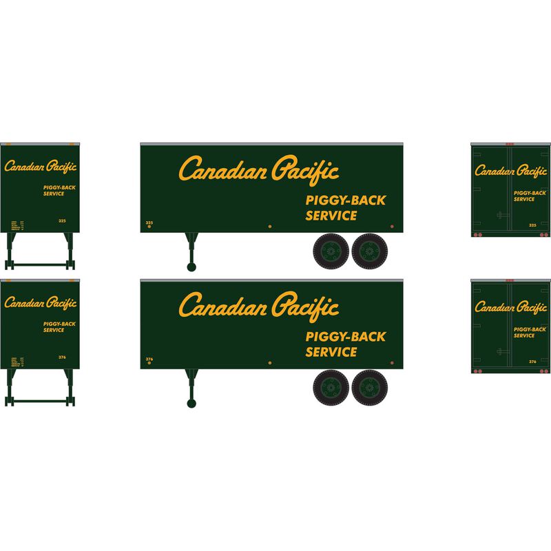 HO 25' Trailers, CPR #325, #376 (2)