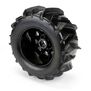 1/8 Dumont F/R 3.8" MT Tires Mounted 17mm Black Raid (2)