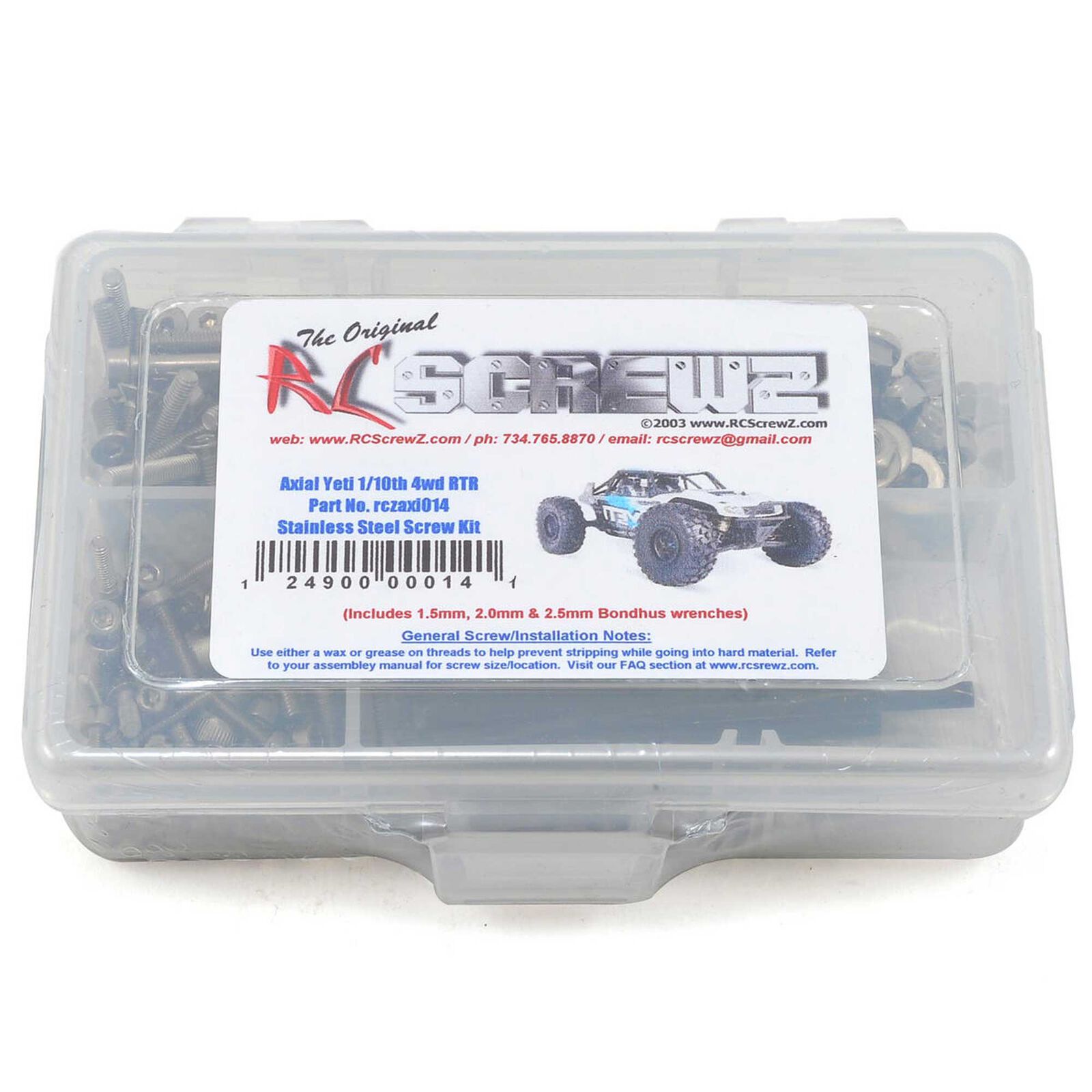 Stainless Steel Screw Set: Axial Yeti 1/10 4WD