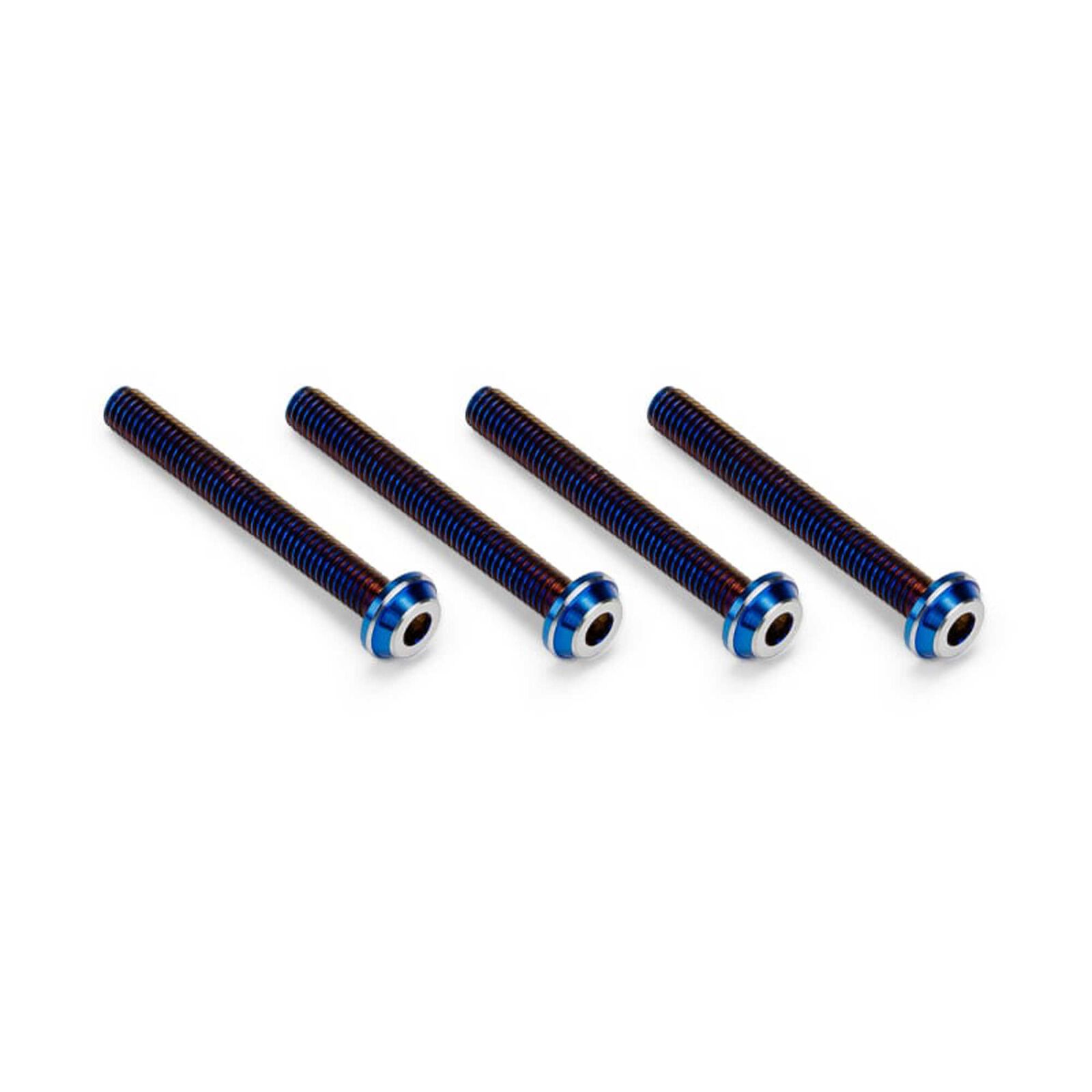 3x24mm Top Hat Titanium screw, burnt blue - 4pc