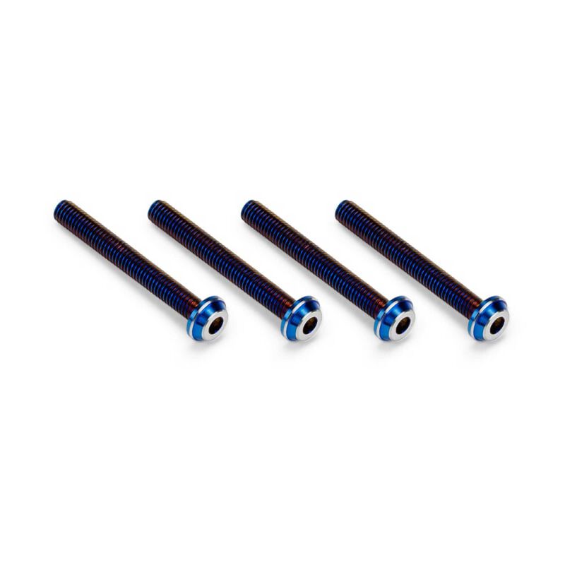 3x24mm Top Hat Titanium screw, burnt blue - 4pc