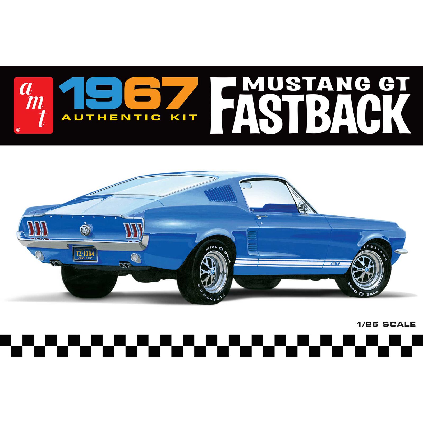 1/25 1967 Ford Mustang GT Fastback Model Kit