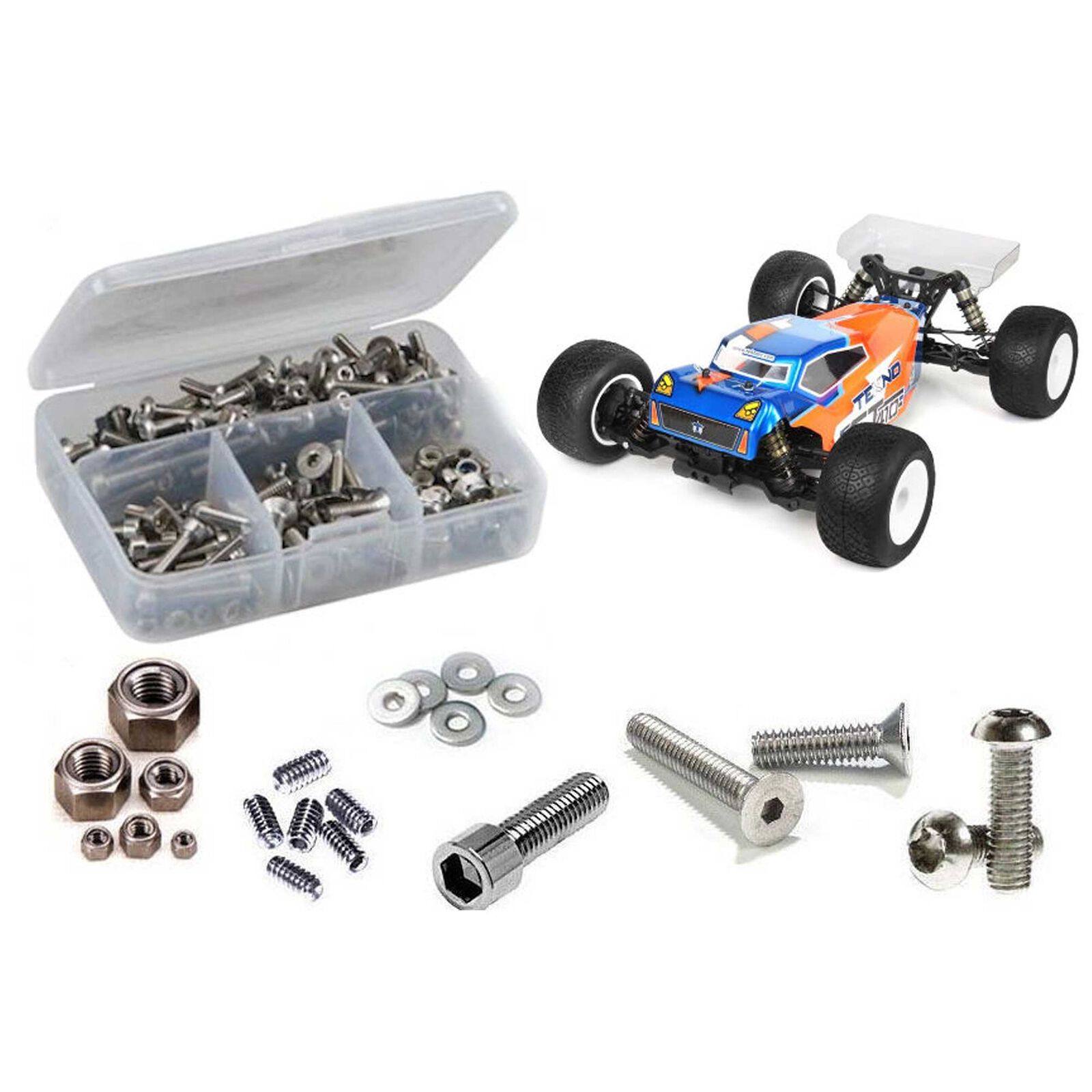 Stainless Steel Screw Kit: 1/10 Tekno RC ET410.2