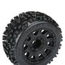 1/8 Badlands F/R 3.8" MT Tires Mounted 17mm Black Raid (2)