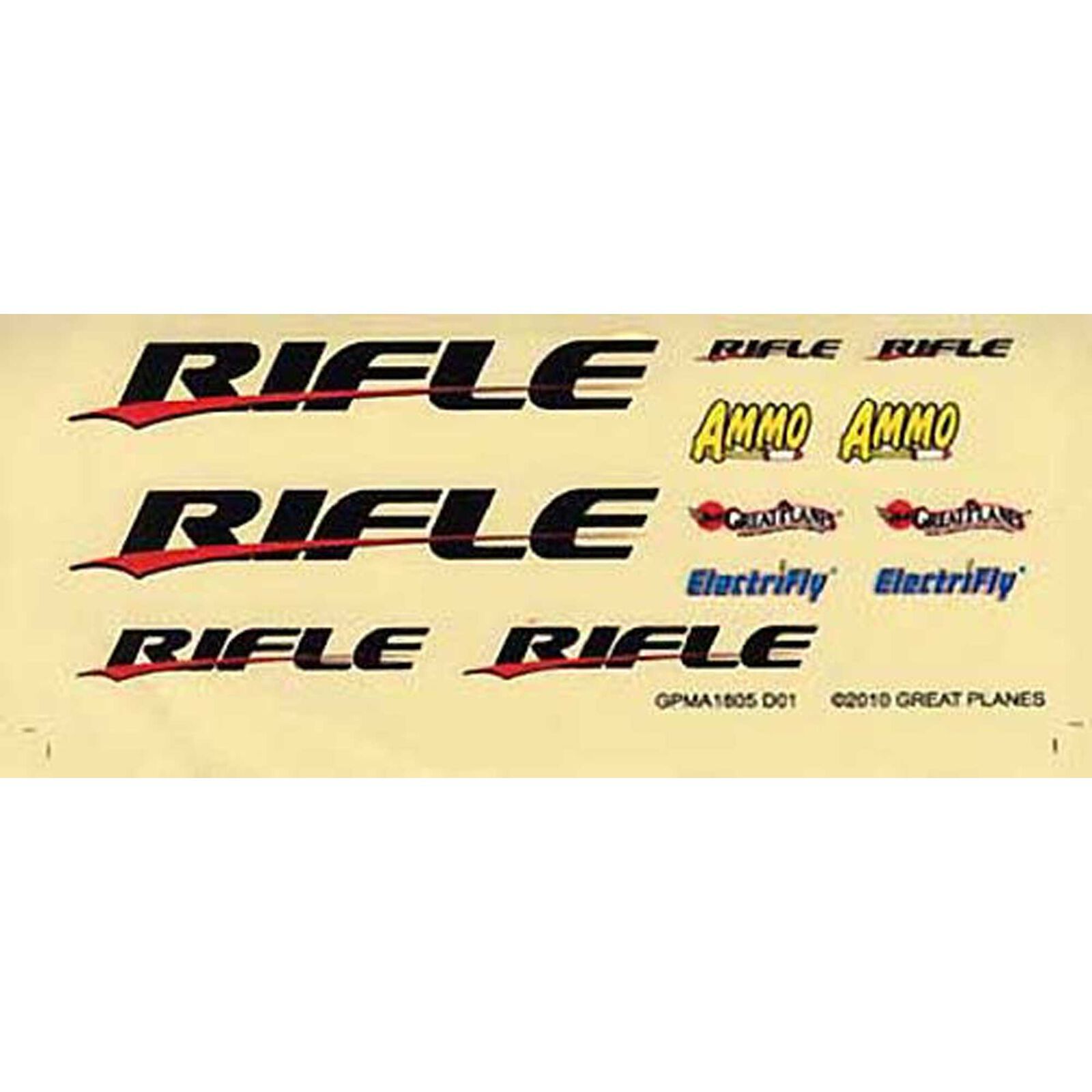 Decal Sheet Rifle EP ARF