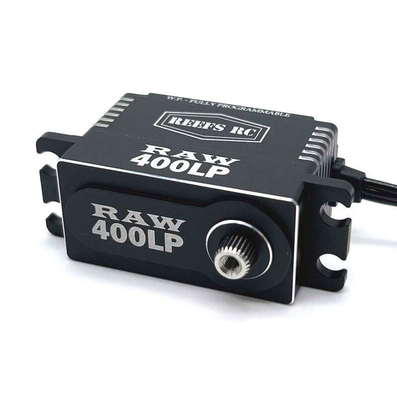 RAW 400LP Low Profile Digital Metal Gear Waterproof Programmable Servo, Black