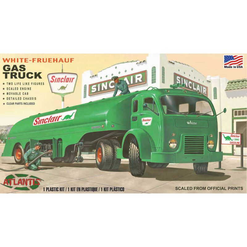 Vintage White Gasoline Truck Sinclair US Army, 1/48