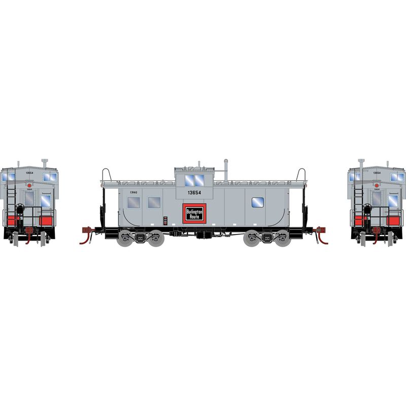 HO GEN ICC Caboose with Lights, CBQ #13654