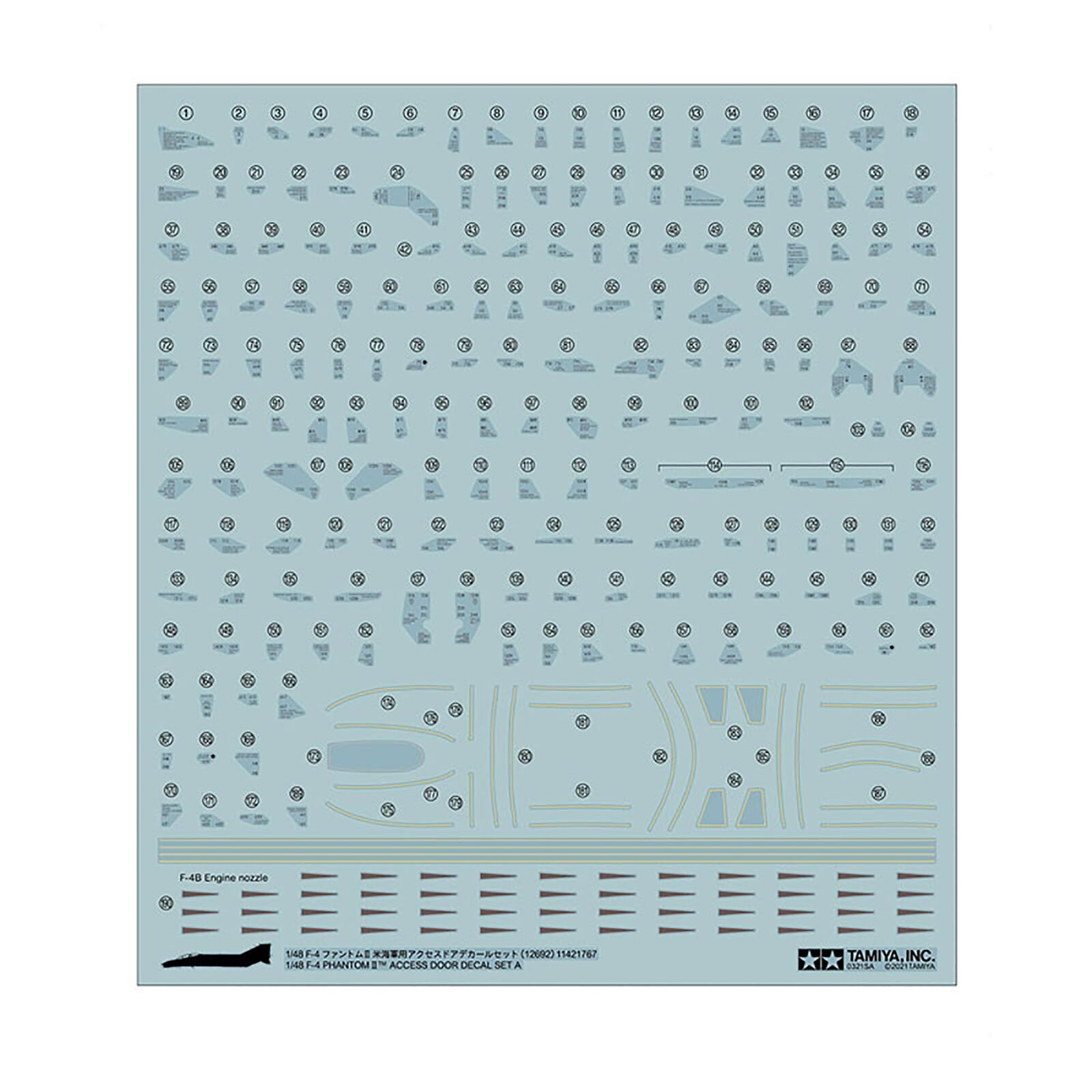 1/48 Scale F-4 Phantom II  Decal Set A