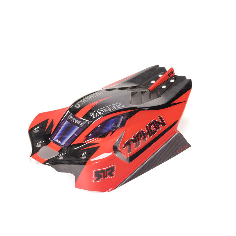 1/8 Clipless Painted Decaled Body, Black: TYPHON 4X4
