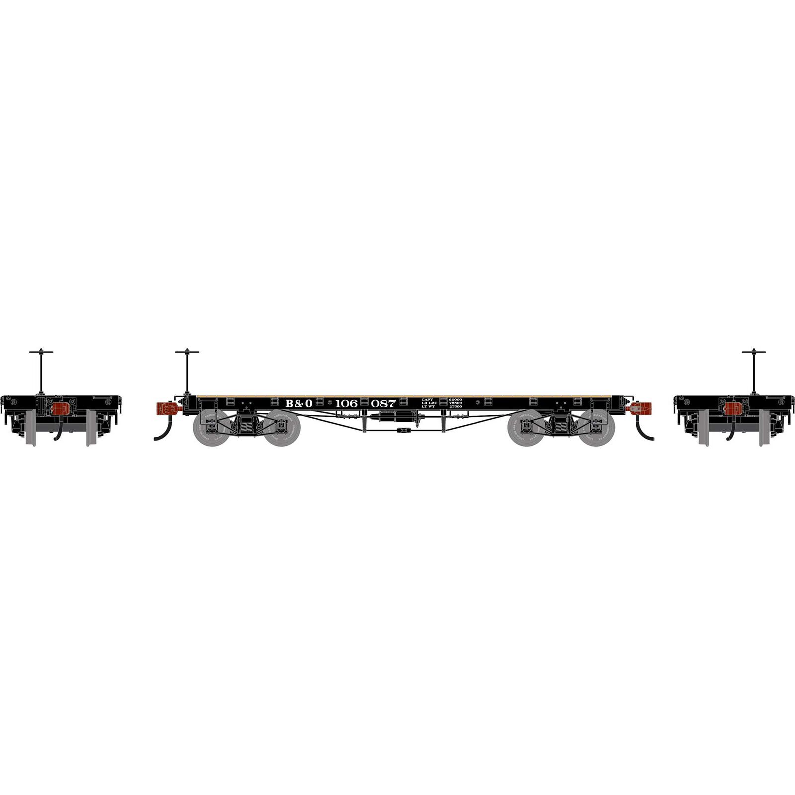 HO ATH 36' Flat Car, BO #106087