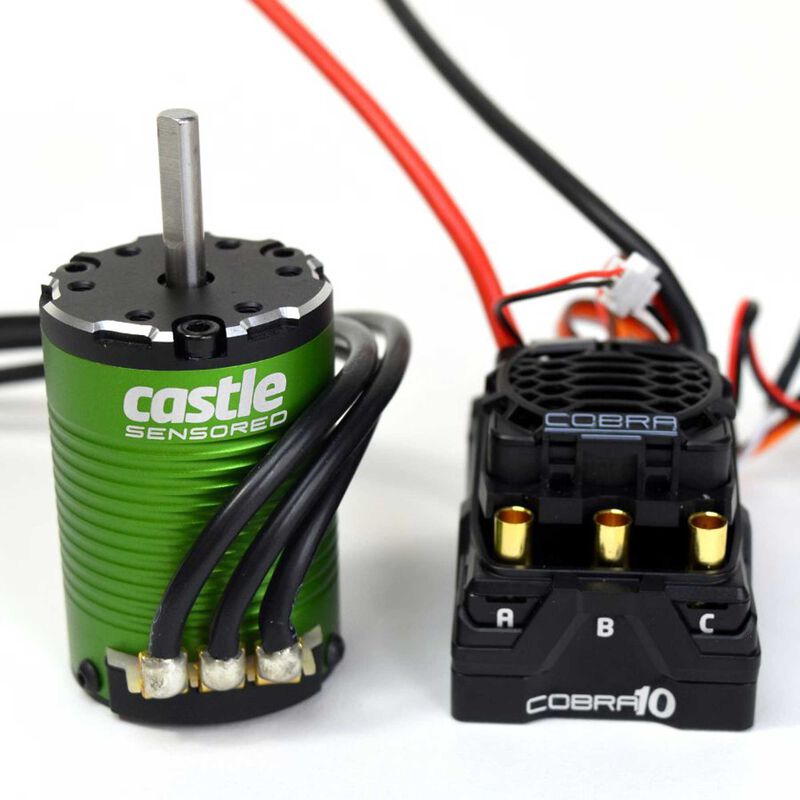 Cobra 10 Electronic Speed Control & 1410-3800KV Sensored Motor Combo, 5mm Shaft